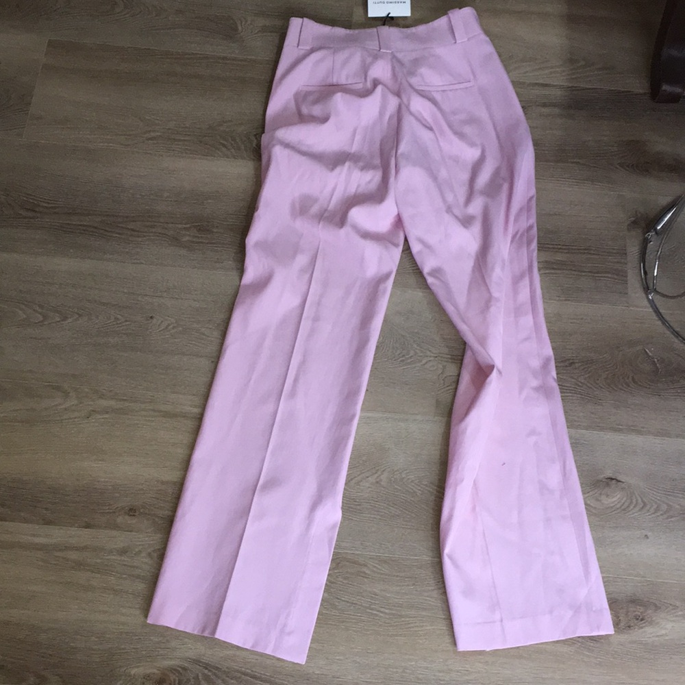 MASSIMO DUTTI STUDIO NWT WOOL & COTTON HIGH WAIST SLIT ANKLE STRUCTURED PANTS - Picture 8 of 12